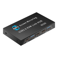 Copieur de données USB 3.0 à 10 ports, dispositif de partage d'écran permettant à deux ordinateurs de partager des fichiers, souris, clavier, imprimante, clé USB