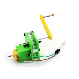 Generador de manivela manual S2, kit científico de bricolaje, juguete educativo manual de plástico para niños de 7 a 9 años, modelo de experimento de física - Product Image 2