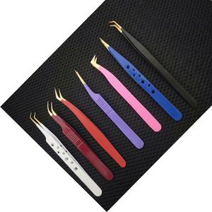 Juego de Herramientas de Extensión de Pestañas y Cejas de Acero Inoxidable Ecológico ASAP, Pinzas Puntiagudas Ligeras para Profesionales - Product Image 1