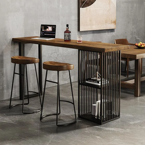 شرفة من الخشب الصلب مع أقدام عالية تصميم حديث للمنزل والمطبخ للاستخدام التجاري والمطاعم - Product Image 4