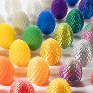 Luckykoo 2025 Trending Colorful Crystal Dragon in <b>Egg</b> 3D Printed Dragon <b>Eggs</b> With Dragon Inside Fidget <b>Toy</b> for Autism ADHD - Product Image 1