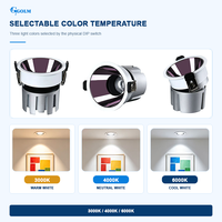 Downlight LED COB encastré 7W 12W 20W, CRI 90+, réflecteur profond pour salon, hôtel, commerce de détail et projets d'éclairage commercial