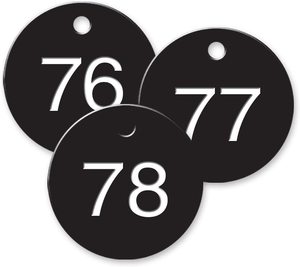 Thẻ Vòng Tròn Nhựa Đánh Số Màu Đen - Product Image 1