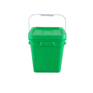 厂家批发12l方形塑料桶储物桶优质PP材质加厚方形塑料桶