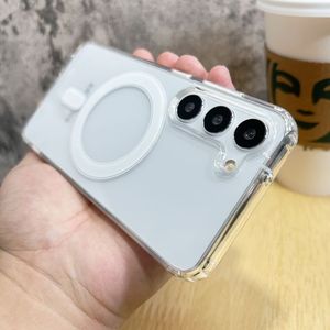 Funda de teléfono móvil magnética transparente al por mayor para <span class=keywords><strong>Samsung</strong></span> S24 S23 <span class=keywords><strong>S22</strong></span> Plus funda trasera de carga transparente Carcasa protectora a granel - Product Image 3