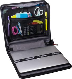 Case-it Luxury Durable Lightweight Travel <b>Grey</b> Computer Tote Bag Polyester Men's Briefcase with Zipper Closure for Business - Product Image 1