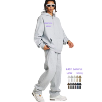 Survêtement doublé polaire 345gsm de haute qualité OEM jogging zippé à impression bouffante pour hommes unisexes vêtements d'hiver