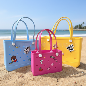 Borsa a Spalla Grande Personalizzabile con Logo, Impermeabile in EVA, Stile Western Casual, per Spiaggia, Viaggi, Shopping Estivo, per Ragazze e Donne - Product Image 1