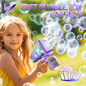 ปืนยิงฟองสบู่แบบพกพา คลาสสิก กันน้ำ ขายดี พร้อมไฟ LED เครื่องทำฟองสบู่แบบมือถือ ของเล่นสำหรับเด็ก เล่นกลางแจ้ง - Product Image 2