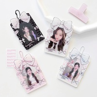 Gantungan kunci & pemegang kartu kredit Kpop, aksesori fesyen penghalang RFID kartu kredit kustom
