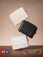 Tas Tambahan DTA untuk Bagasi Kabin 14 Inci, Mini, Cocok untuk Pengiring Pengantin, Kotak Rias Portabel, Bahan PC, Lapisan Antibakteri dengan Kunci