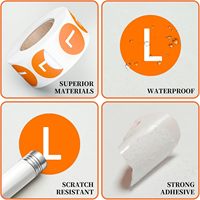 Autocollants de taille en pouces, 7 tailles colorées codées, rectangulaires, forte adhérence, étiquettes en papier autocollantes pour vêtements, porte-autocollants
