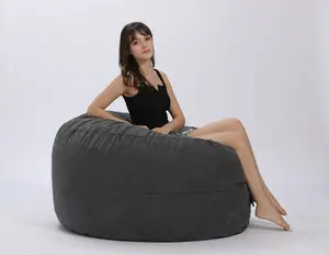 Köpük çuval klasik mobilya zemin kanepe tasarımı büyük beanbag