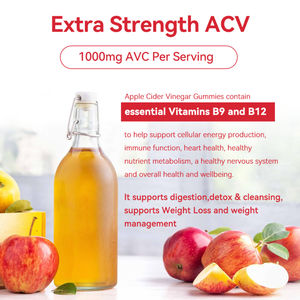 Venta al por mayor OEM etiqueta privada sin azúcar orgánico barriga plana Vinagre de sidra de manzana gominolas para bajar de peso con la madre 1000mg - Product Image 4