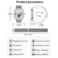 Reloj Inteligente de Acero Inoxidable Personalizado de Alta Calidad, Pantalla AMOLED Grande, Manos Libres/Altavoz
