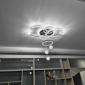 Plafoniera 2025 150W a Tre Colori, Combinazione di Lampadari Moderni e Intelligenti con Lampada a Sospensione e Telecomando - Product Image 6