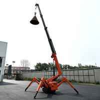 Grue araignée à flèche articulée de 3 tonnes pour l'installation de vitres, télécommandée, hydraulique, télescopique