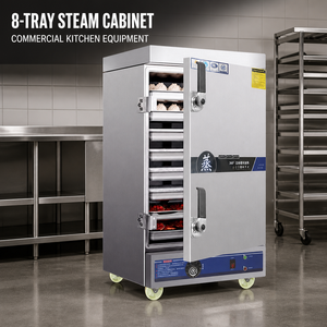 Cuisinière à vapeur électrique professionnelle à 8 plateaux, 9 kW, 220 V, 380 V, pour restaurant, hôtel, boulangerie, traiteur, cuisine - Product Image 5