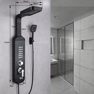 Smart Shower Set Wall <b>Mounted</b> Rain Shower Head With Massage <b>Spray</b> Temperature Control For Home And Hotel Bathrooms - Product Image 1