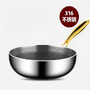 316 Stainless Steel Non-stick Gas & Induction Compatible Classic Design Easy Clean Frying <b>Pan</b> - Product Image 1