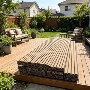 Valla Ecológica de WPC con Acabado de Grano de <span class=keywords><strong>Madera</strong></span> para Jardín y Patio Trasero - Product Image 1