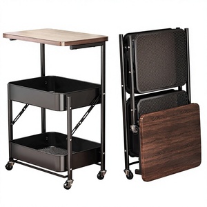 Chariot <span class=keywords><strong>de</strong></span> rangement médiéval sur pied à 4 niveaux en acier au carbone pliable pour collations, <span class=keywords><strong>table</strong></span> <span class=keywords><strong>de</strong></span> <span class=keywords><strong>chevet</strong></span>, <span class=keywords><strong>table</strong></span> d'appoint <span class=keywords><strong>de</strong></span> canapé, <span class=keywords><strong>table</strong></span> à thé - Product Image 1