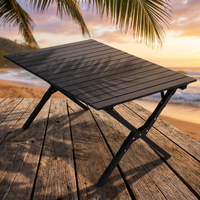Nouvelle table pliante rectangulaire en aluminium portable pour le camping et les activités de plein air, avec une capacité de 120 kg