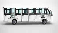Nouveau design de voiture de bus touristique 17 places entièrement fermée à bon prix, navette avec porte mini bus classique plomb-acide lithium-ion