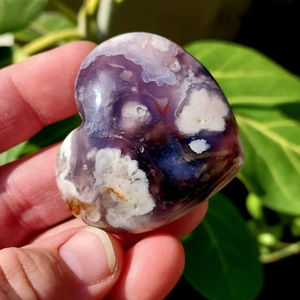 Venta al por Mayor de Piedras de Ágata Azul en Forma de Corazón, Cristal Curativo Natural Pulido para Decoración del Hogar y Regalos Navideños - Product Image 3