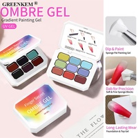 9 couleurs dégradé peinture Ombre Gel Nail Art OEM ODM Palette de couleurs Pat Pat Nail Art Ombre Gel 9 fentes Pudding Nail Gel Palette