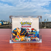 Boîte de présentation RAY YI pour cartes Pokémon, en acrylique imperméable, protection UV, format booster.