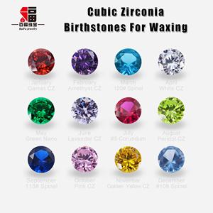 Gioielli Baifu di Altissima Qualità AAAAA Pietre Portafortuna con Incassatura a Cera dei 12 Mesi in Zirconia Cubica Rotonda - Product Image 1