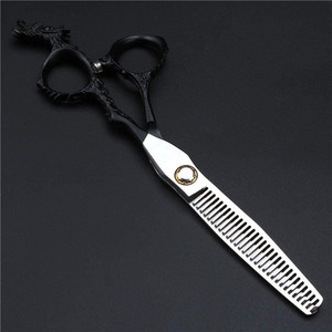 Tijeras de peluquería KQ de 6 pulgadas, tijeras de entresacar de acero inoxidable 9Cr para estilistas de belleza, diseño para diestros - Product Image 3