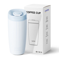 Mug à café réutilisable en acier inoxydable écologique avec couvercle verrouillable, isotherme sous vide, pour un style de vie nomade