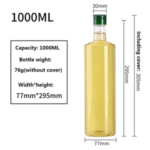 Bottiglie Vuote Trasparenti da <span class=keywords><strong>1</strong></span> Litro in PET per Alimenti, per Olio d'Oliva/Olio di Avocado - Product Image 5