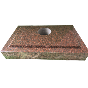Modern Marker with 6" diameter core hole Use China Pink Granite - Product Image 2