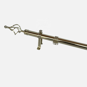 Tringle à Rideaux Métallique Ajustable en Fer, 25/28mm, Simples et Doubles, Extensibles, Kits de Tringles à Rideaux en Gros - Product Image 4