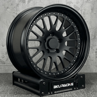 Jantes Bku 5X112 pour Toyota Supra A90 A80 A70 MK4 17 18 19 pouces, jantes forgées sur mesure en 2 parties, entièrement noires, en alliage