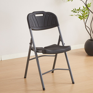 厂家直销塑料折叠椅现代会议用白色黑色户外桌椅套装 - Product Image 5