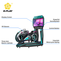 Cockpit de simulation de course VR 9D Eplay pour intérieur avec siège à mouvement, jeu d'arcade moto et casque de jeu VR 360