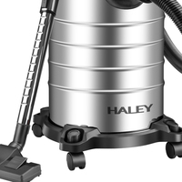 Aspirateur à canister en acier inoxydable HALEY avec flexible et buse pour sols, hauteur 60 cm, longueur 49 cm, largeur 35 cm