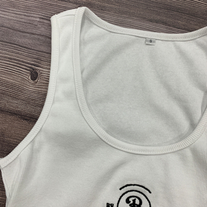 Nouveauté, débardeur décontracté à col rond, en silicone personnalisé, 95% coton, 5% élasthanne, extensible, ajusté, côtelé, pour femmes - Product Image 6