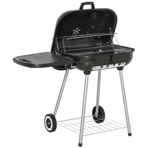 A la venta portátil mini 18 pulgadas Hamburg hervidor barbacoa parrilla sin humo con mesa Parrilla de barbacoa plegable para exteriores