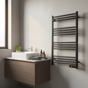 Sèche-serviettes <span class=keywords><strong>électrique</strong></span> pour salle de bain avec affichage numérique, minuterie et thermostat pour toilettes - Product Image 5