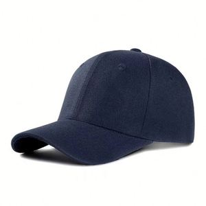 Gorra de béisbol deportiva para exteriores, rentable, de algodón, con corona profunda, para cabezas grandes, ajustable, con visera plana, lisa - Product Image 1