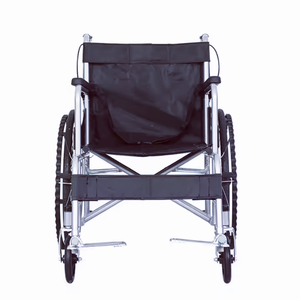 Sedia a Rotelle Manuale Pieghevole PIN GUAN PG-2 per Adulti Disabili, in Acciaio al Carbonio, Leggera, con Sedile in Pelle, Ruote Posteriori da 24 Pollici, Nera - Product Image 3