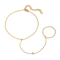 Bracelet de cheville en acier inoxydable 316L avec zircon pour femme, chaîne de cheville, bijou imperméable, inaltérable, pour usage quotidien, accessoire de mode