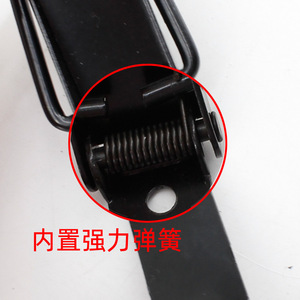 Hebilla de cierre metálica electroforética negra con resorte para bolsos y cajones, accesorio de ferretería duradero - Product Image 1