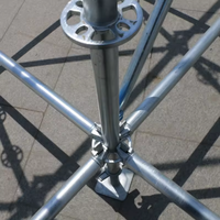 Système d'échafaudage Ringlock robuste avec étais diagonal et plateforme en acier pour la construction