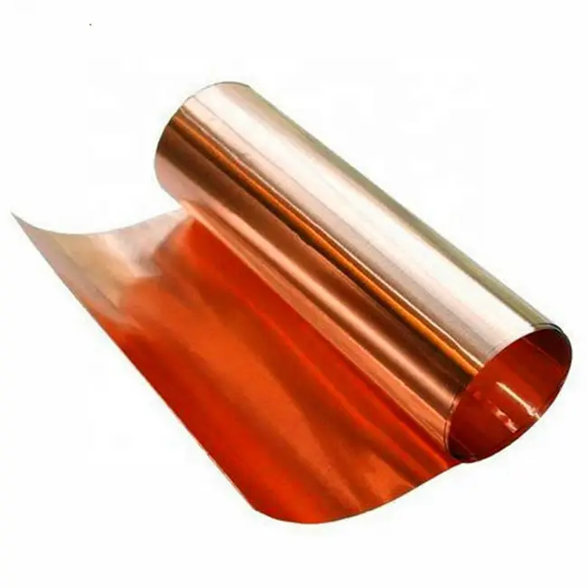 Feuille de cuivre au béryllium personnalisée de 0.05mm à 3mm d'épaisseur/2mm à 200mm de largeur C17200 Tbe2